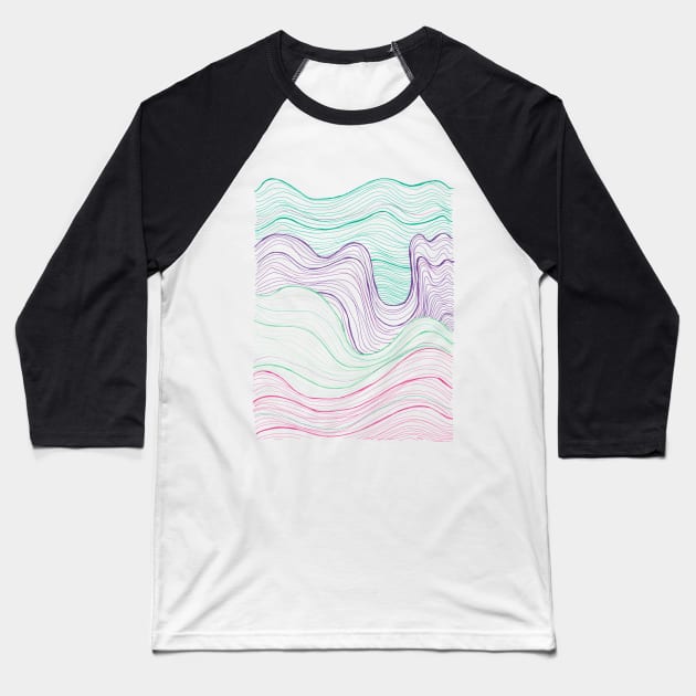 Gentle Waves Baseball T-Shirt by LauraKatMax